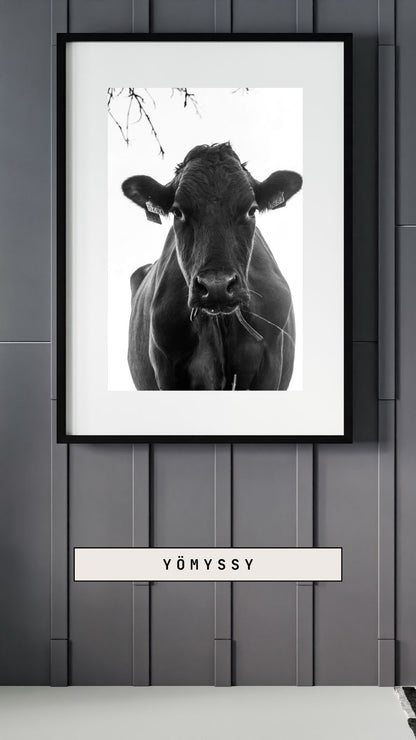 Lehmäjuliste. Pystykuva. Koko 40 x 60 cm. 3 kuva-aihetta valittavissa