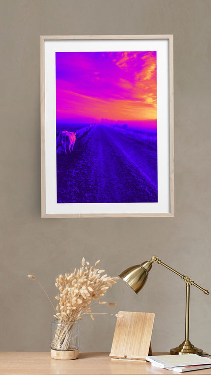 Lehmäjuliste. Pystykuva. Koko 40 x 60 cm. 3 kuva-aihetta valittavissa