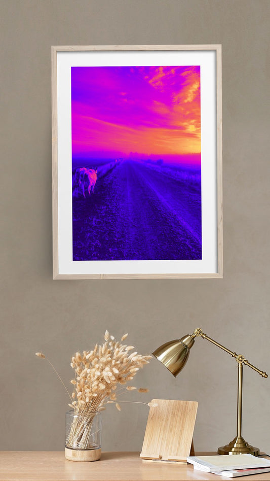 Lehmäjuliste. Pystykuva. Koko 40 x 60 cm. 3 kuva-aihetta valittavissa